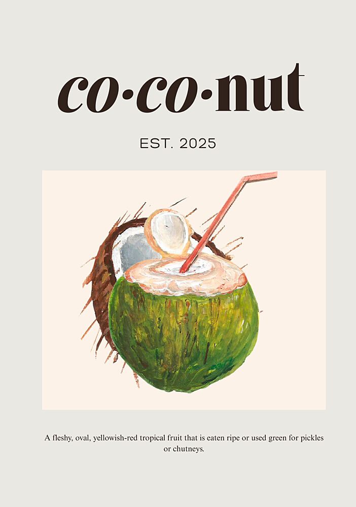 Refreshing Coconut Drink art print by Elizabeth C for $57.95 CAD