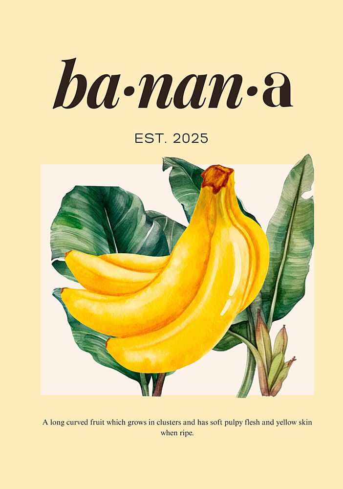 Bright Tropical Bananas art print by Elizabeth C for $57.95 CAD