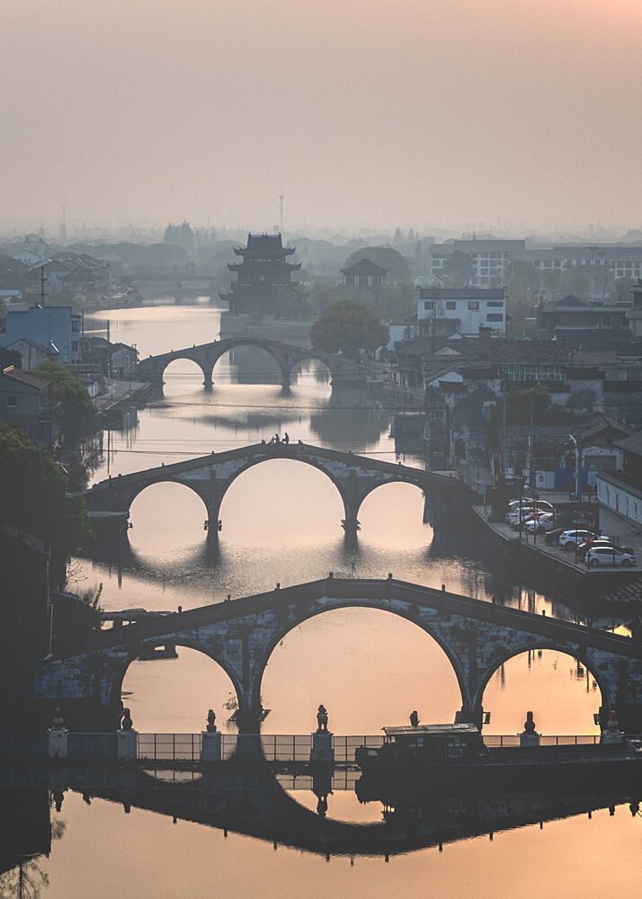 The Bridge of Dream Water Town art print by Grace Guo Apa for $57.95 CAD
