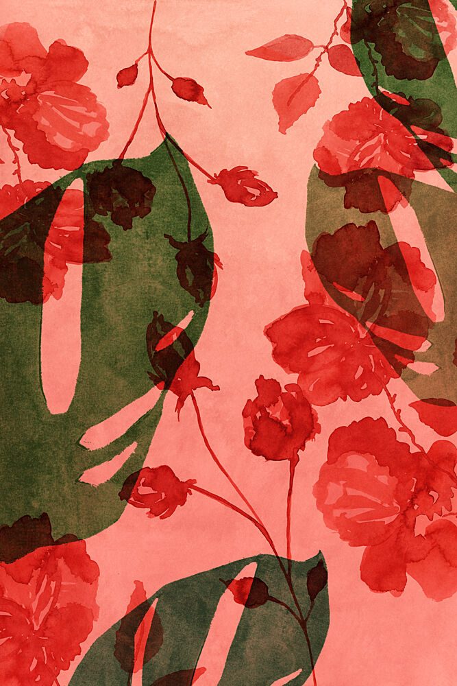 Tropical Floral Fusion art print by Cartissi for $57.95 CAD