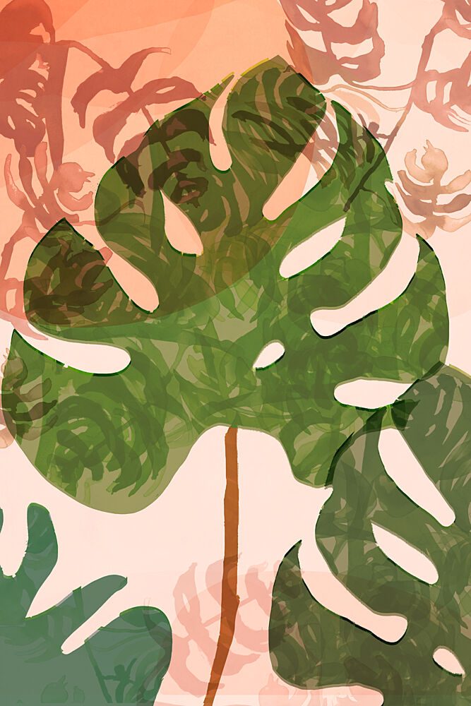 Tropical Monstera Leaves art print by Cartissi for $57.95 CAD