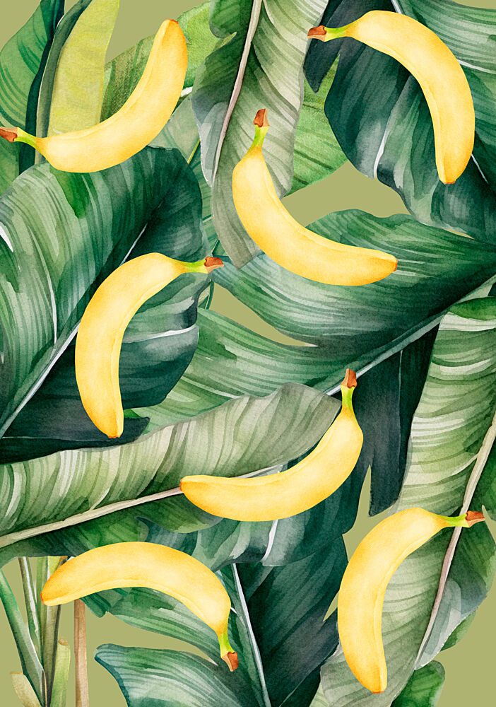 Fresh Tropical Bananas art print by Elizabeth C for $57.95 CAD