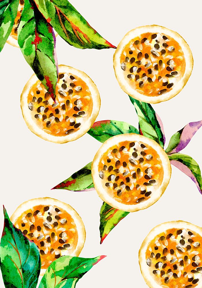 Fresh Tropical Passion Fruit art print by Elizabeth C for $57.95 CAD