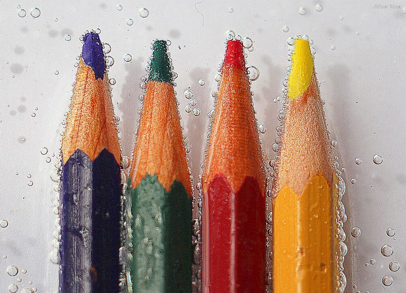 Colorful Pencils Bubbling art print by Aliza Riza for $57.95 CAD