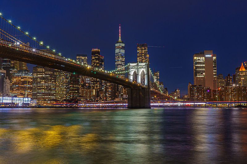 Brooklyn Bridge City Nights art print by Walid Ahmad for $57.95 CAD