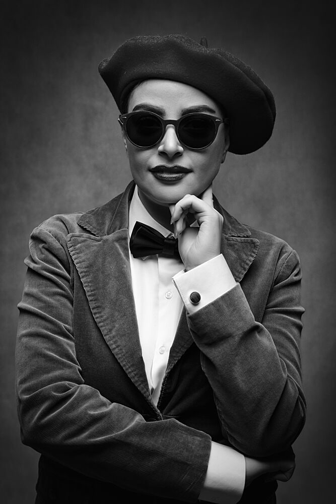 Stylish Woman Beret art print by Glamour Studio for $57.95 CAD