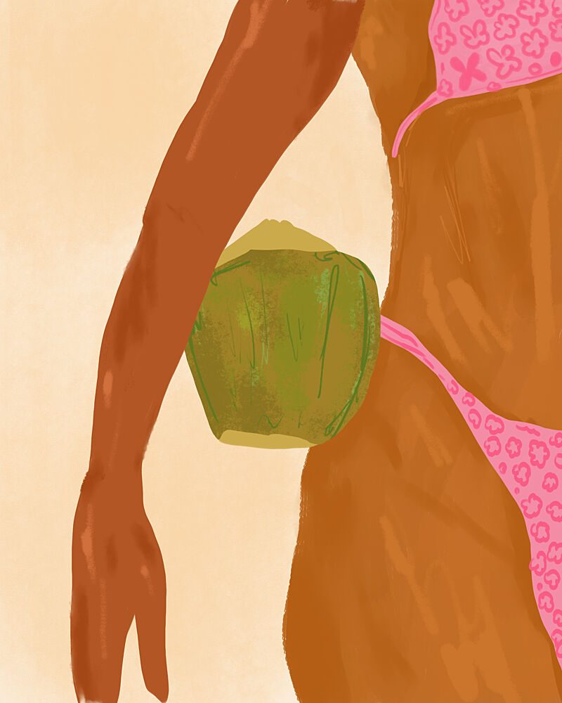 Tropical Bikini Coconut art print by Kintsugi99 for $57.95 CAD