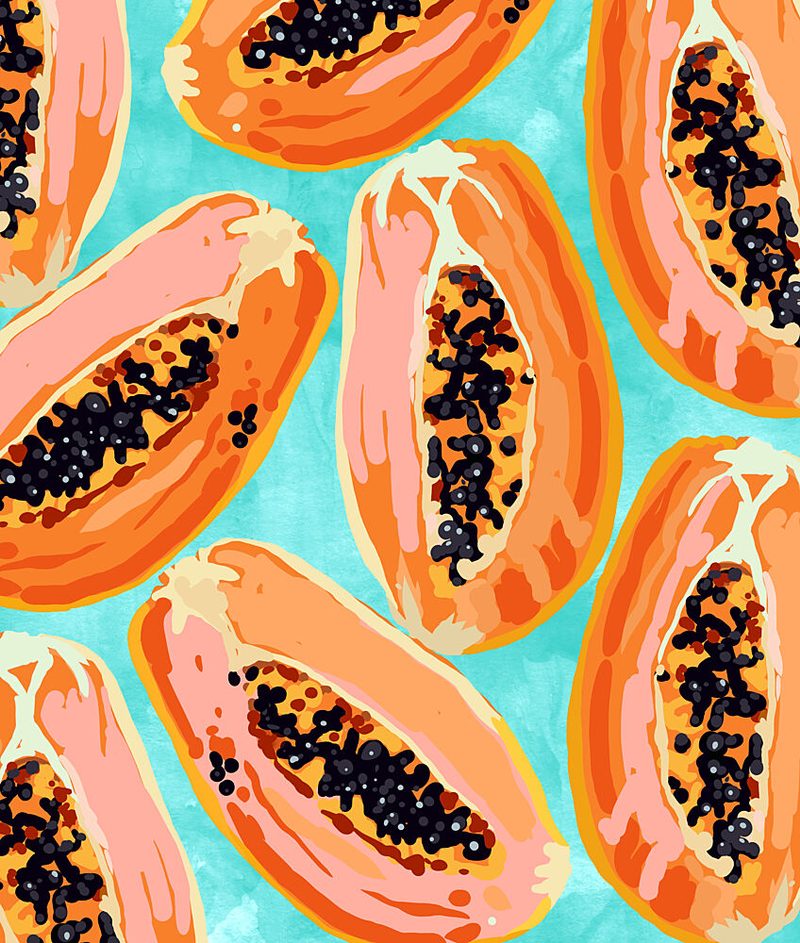 Vibrant Papaya Halves art print by Uma Gokhale for $57.95 CAD