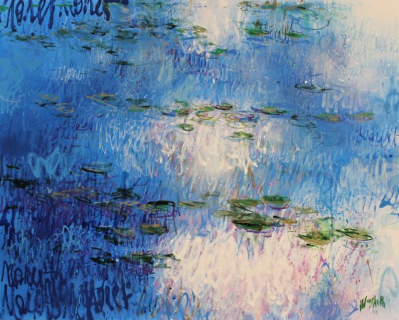 Blue Water Lilies art print by Wayne Sleeth for $57.95 CAD