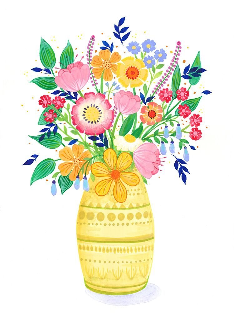 Flower Bouquet art print by Isabelle Brent for $57.95 CAD