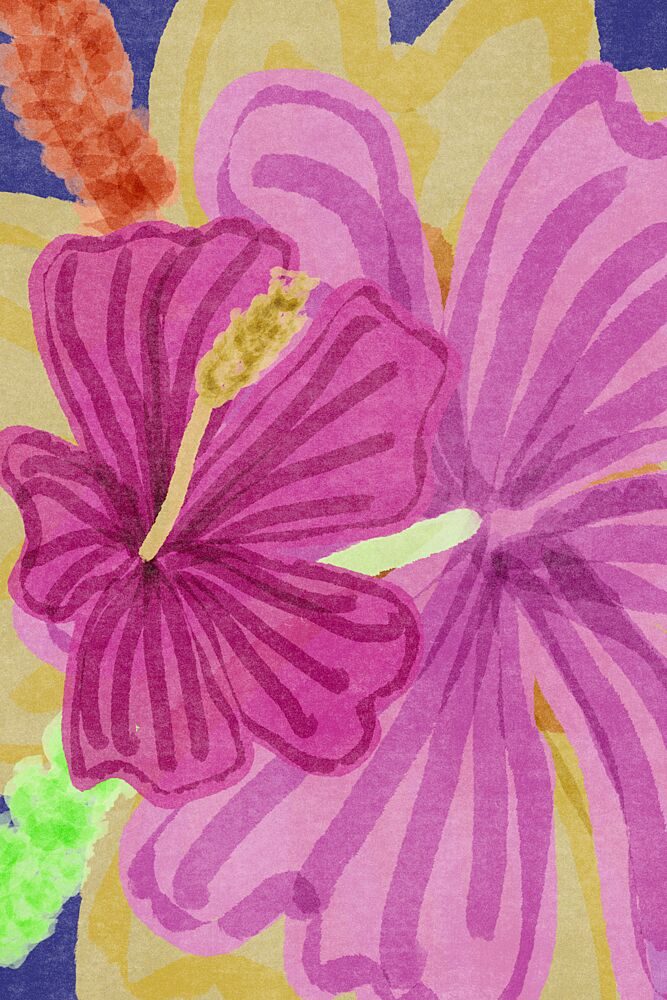 Vibrant Hibiscus Blooms art print by Mela Patterns for $57.95 CAD