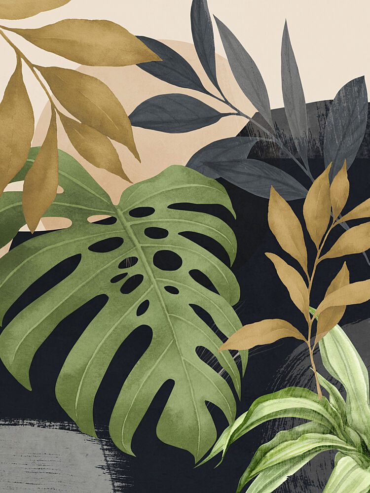 Abstract Tropical Leaves art print by ThingDesign for $57.95 CAD