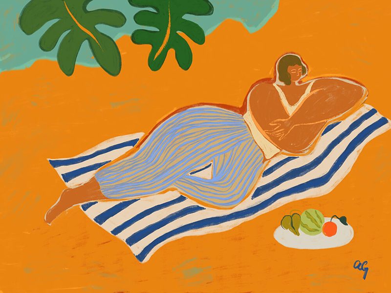 A Day at the Beach art print by Arty Guava for $57.95 CAD