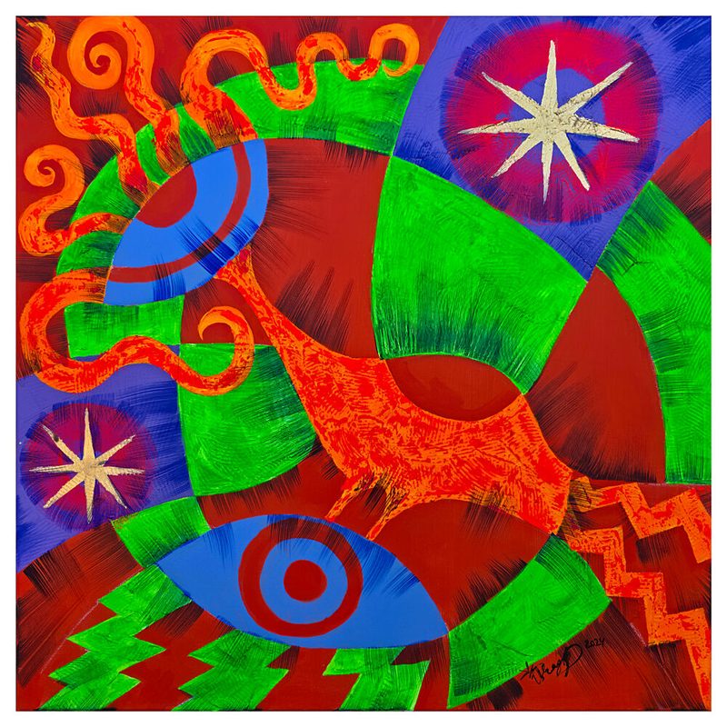 Vibrant Abstract Eyes art print by Kanat Ibragimov for $57.95 CAD