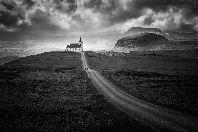 Solitary Path to Church art print by Irene Wu for $57.95 CAD
