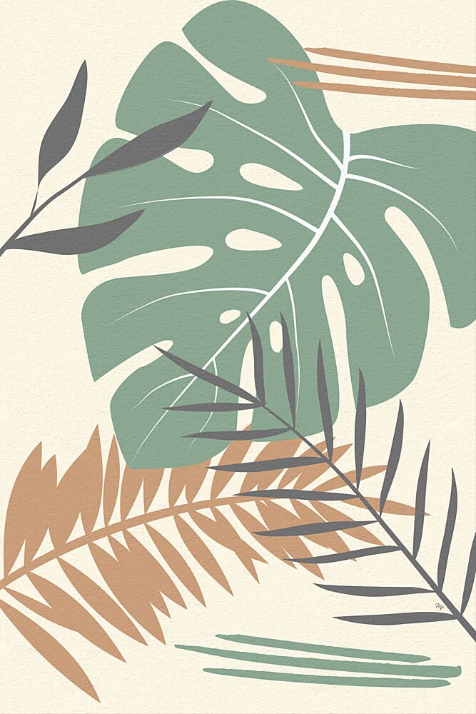 Abstract Tropical Leaves art print by Martina for $57.95 CAD
