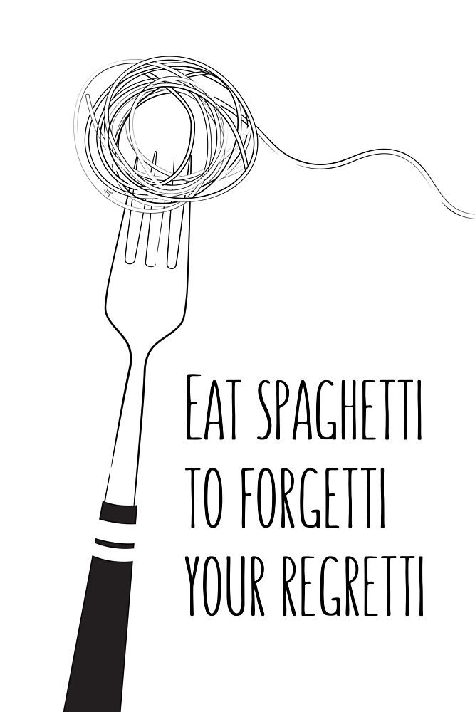 Spagetti art print by Martina for $57.95 CAD