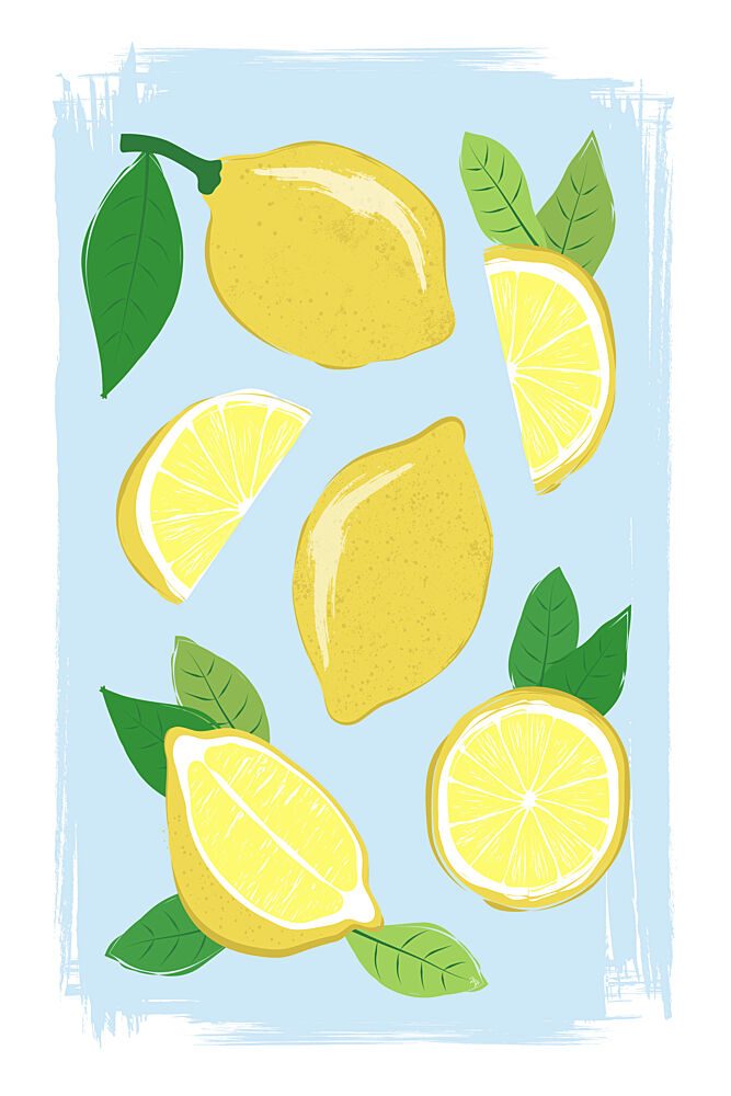Fresh Lemon Medley art print by Martina for $57.95 CAD
