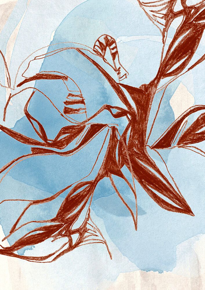 Flowing Botanical Sketch art print by Jenja Braun for $57.95 CAD