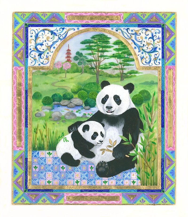 Pandas in the Garden art print by Isabelle Brent for $57.95 CAD