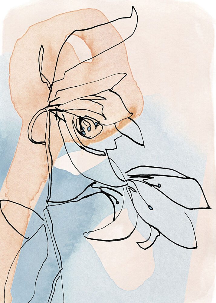 Soft Botanical Line Art art print by Jenja Braun for $57.95 CAD