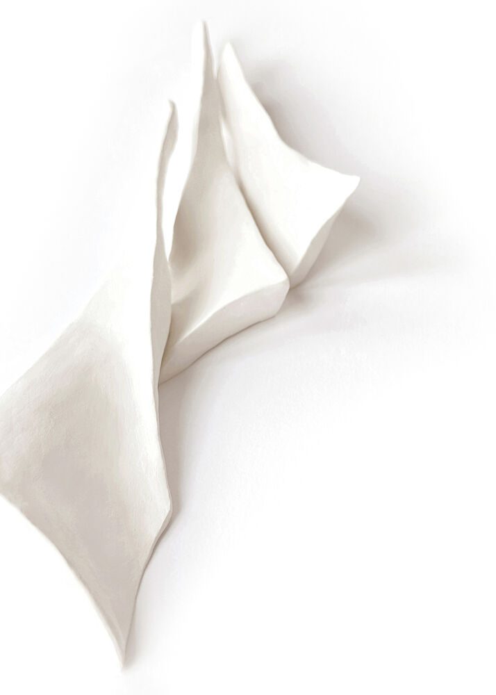 Flowing White Forms art print by Jenja Braun for $57.95 CAD