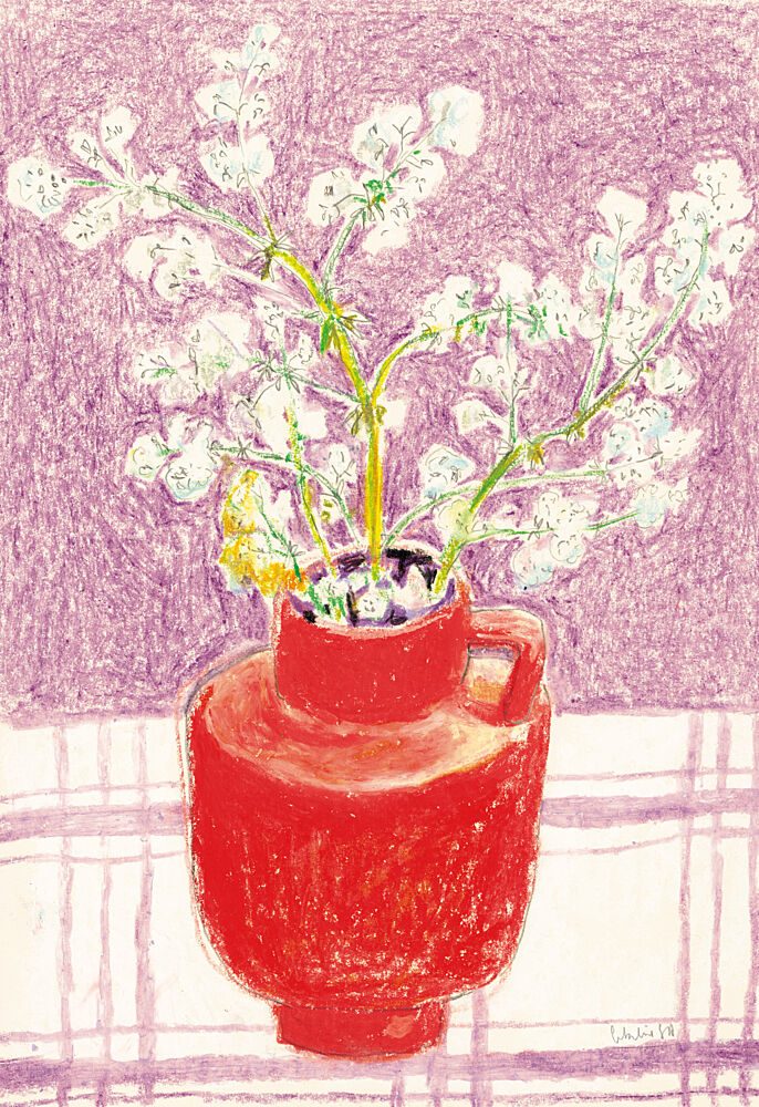 Bright Flowers Red Vase art print by Catalina Somolinos for $57.95 CAD