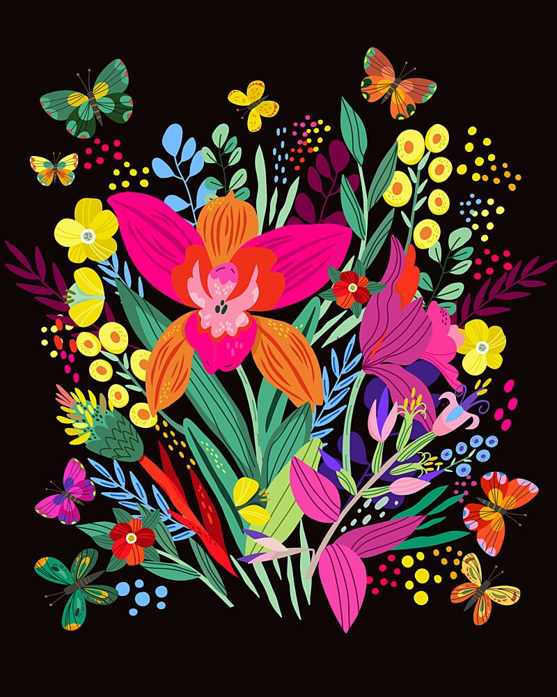 Vibrant Tropical Bloom art print by Marusha Belle for $57.95 CAD