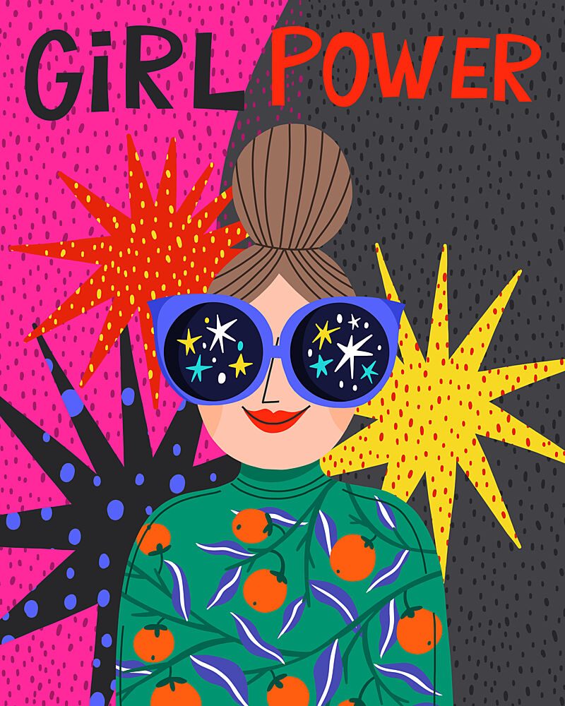 Girl Power Starry Eyes art print by Marusha Belle for $57.95 CAD