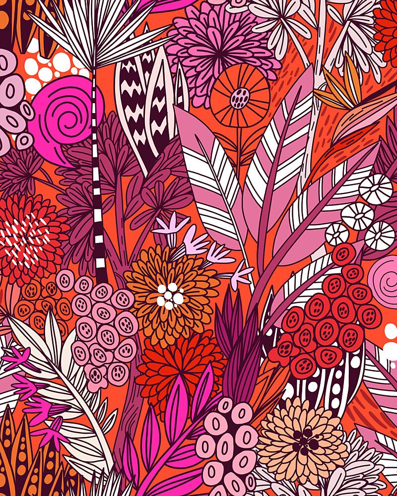 Colorful Jungle Bloom art print by Marusha Belle for $57.95 CAD