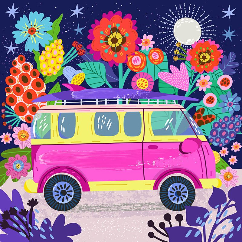 Bohemian van Summer Night art print by Marusha Belle for $57.95 CAD