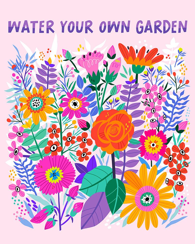 Colorful Garden Quote art print by Marusha Belle for $57.95 CAD