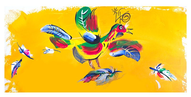 Vibrant Yellow Bird art print by Kanat Ibragimov for $57.95 CAD
