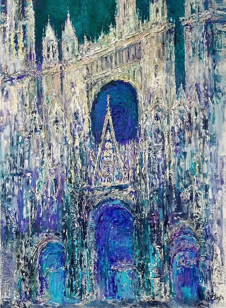 Ornate Blue Cathedral art print by Wayne Sleeth for $57.95 CAD