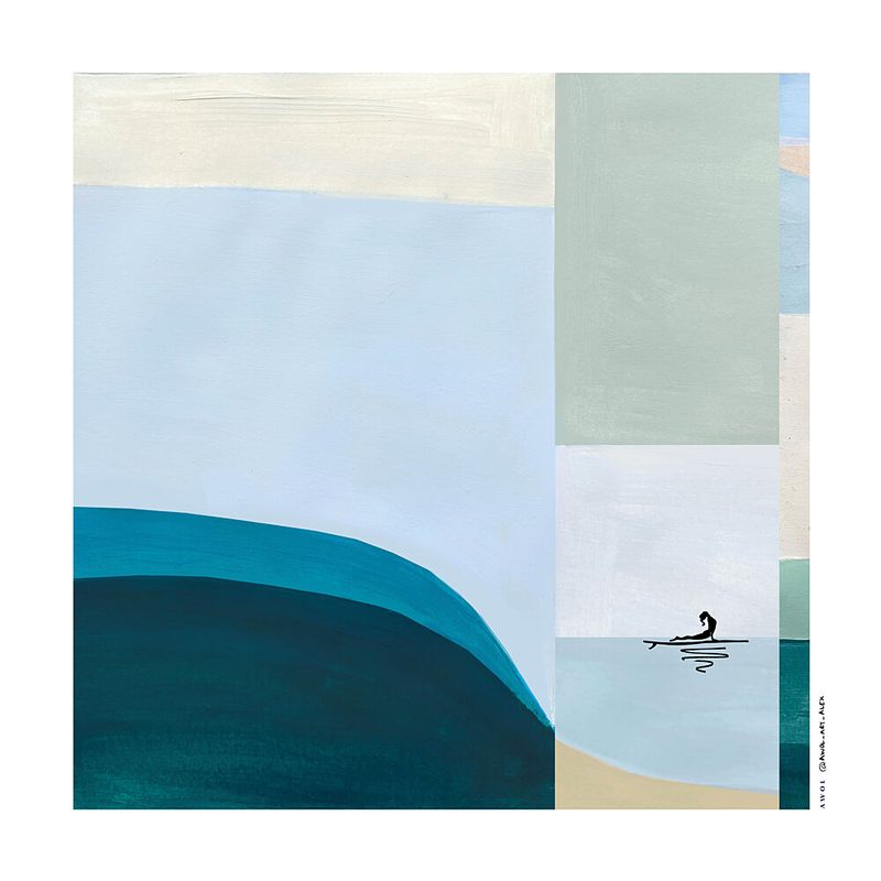Serene Ocean Paddleboard art print by Alex Nereuta for $57.95 CAD