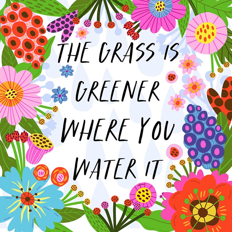 Water Your Grass Quote art print by Marusha Belle for $57.95 CAD