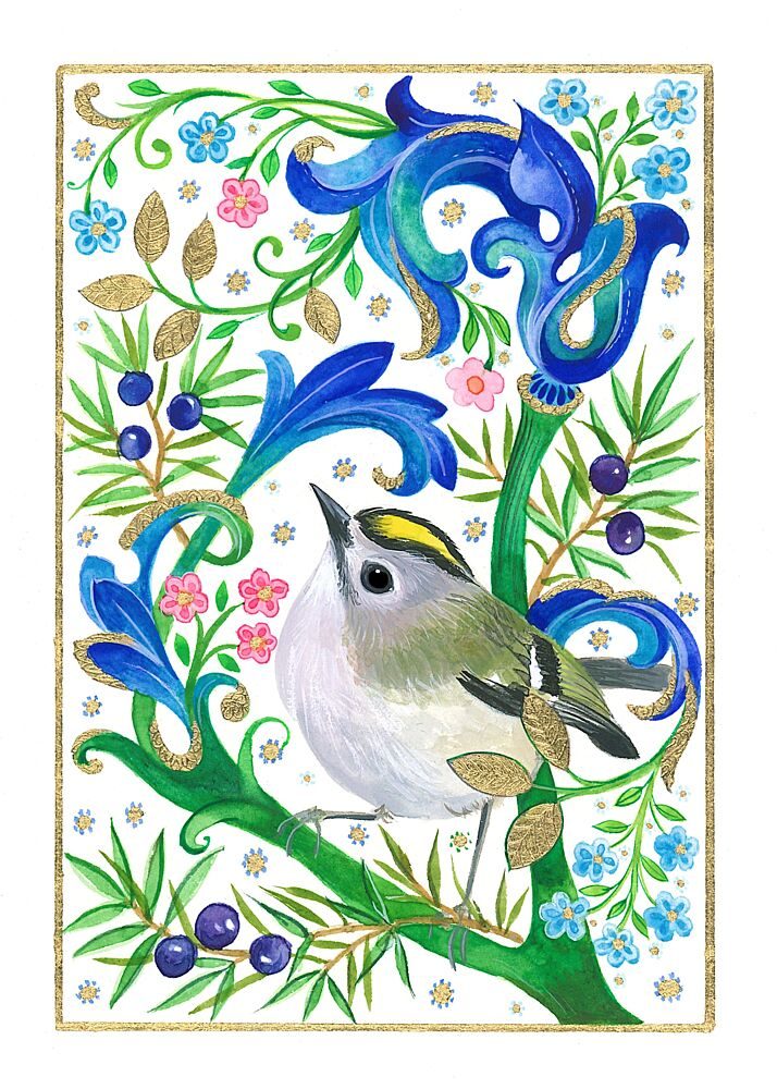 Goldcrest Bird art print by Isabelle Brent for $57.95 CAD