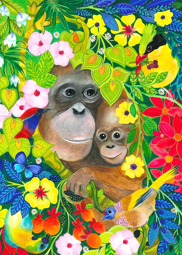 Orangutans art print by Isabelle Brent for $57.95 CAD
