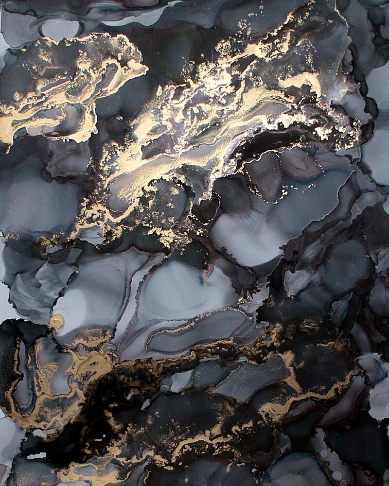 Abstract Gold Flow art print by Jenny Nielsen for $57.95 CAD