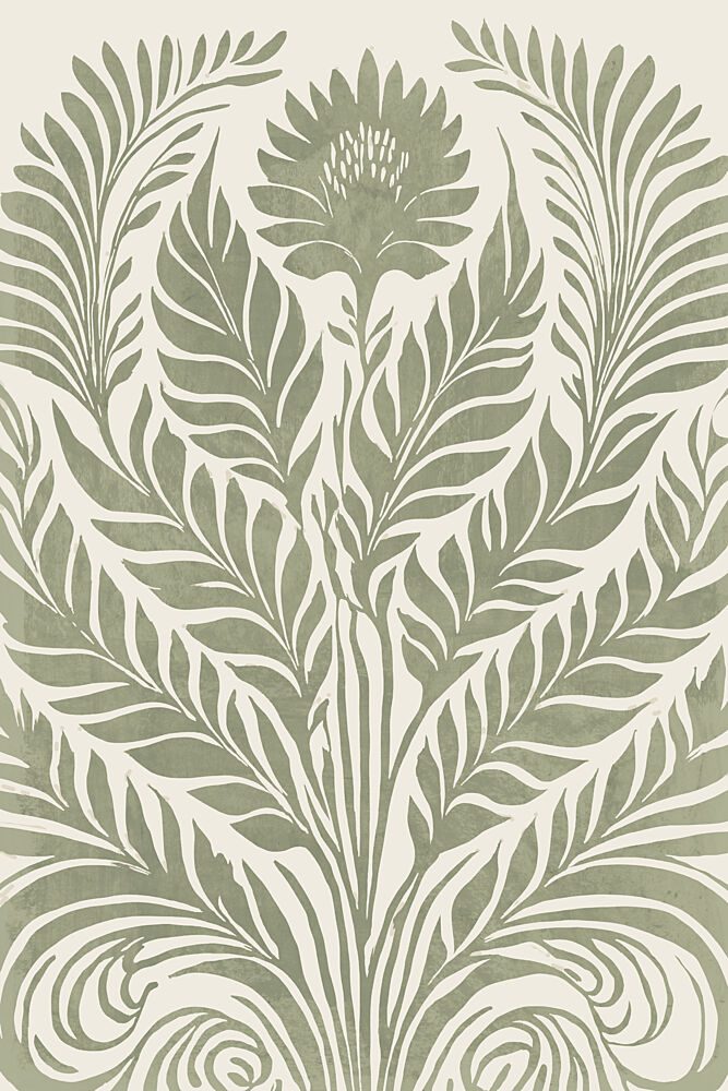 Green Botanical Flourish art print by Casa Cartissi for $57.95 CAD