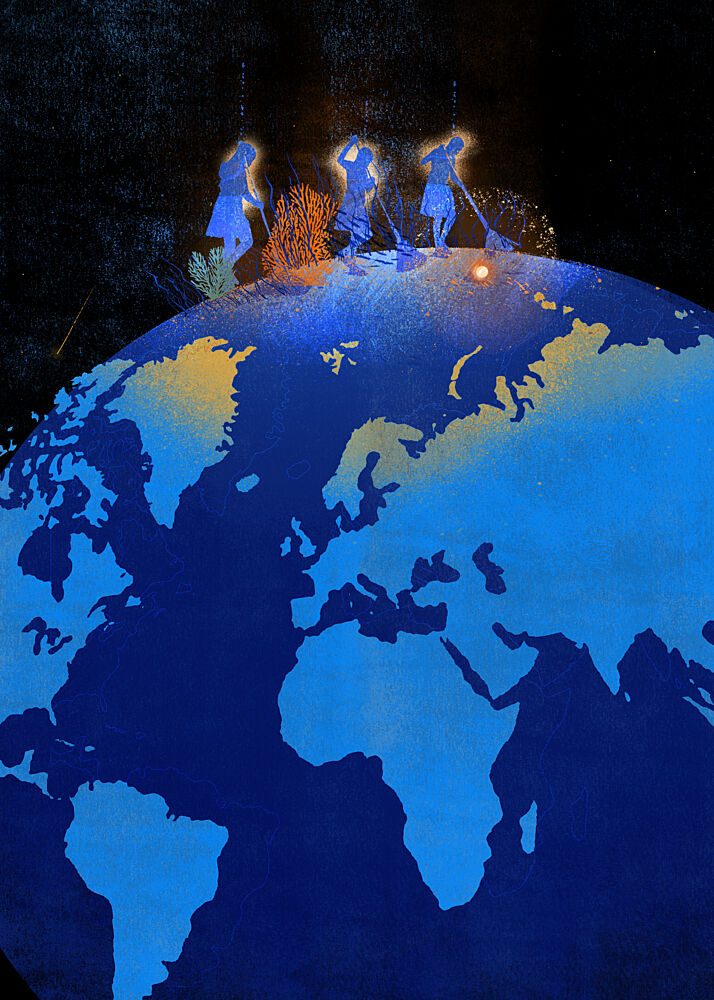Sweeping Our World Clean art print by Annelien Smet for $57.95 CAD