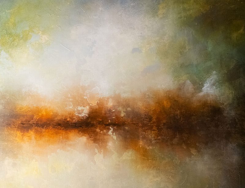 Misty Golden Horizon art print by Nizaket Sinanovska for $57.95 CAD
