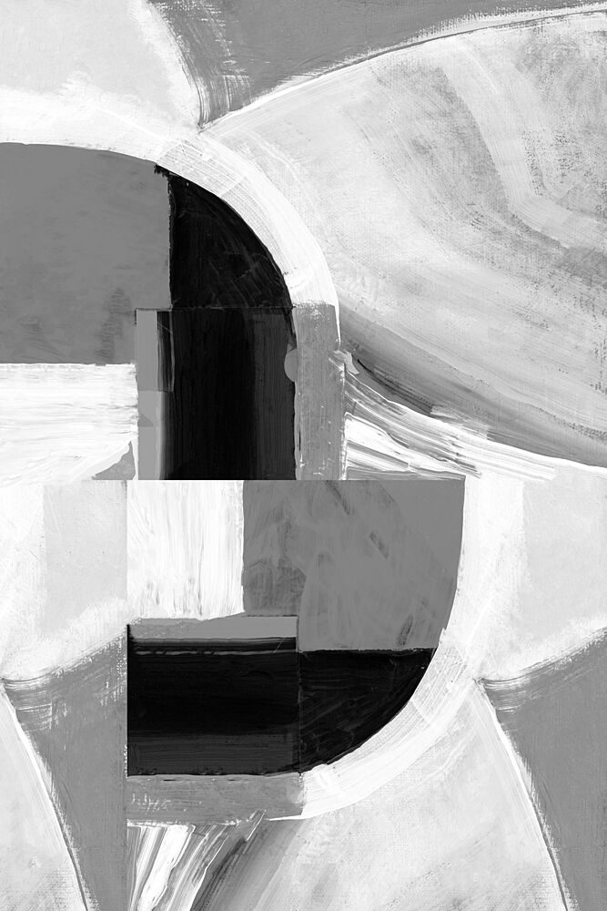 Monochrome Geometric Curves art print by Cartissi for $57.95 CAD