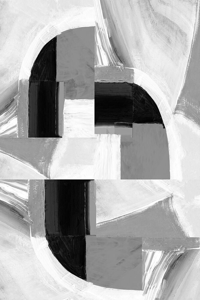 Geometric Grayscale Abstract art print by Cartissi for $57.95 CAD