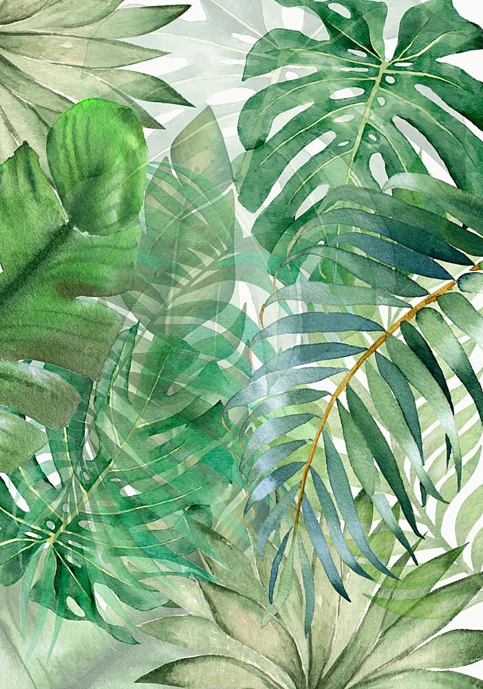 Lush Tropical Leaves art print by Elizabeth C for $57.95 CAD
