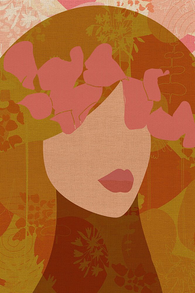 Bohemian Floral Portrait art print by Dina Dankers for $57.95 CAD
