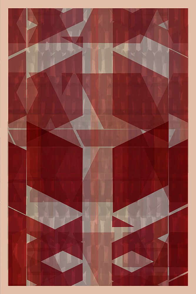 Modern Red Geometry art print by Cartissi for $57.95 CAD
