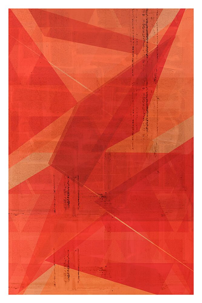 Red Geometric Layers art print by Cartissi for $57.95 CAD
