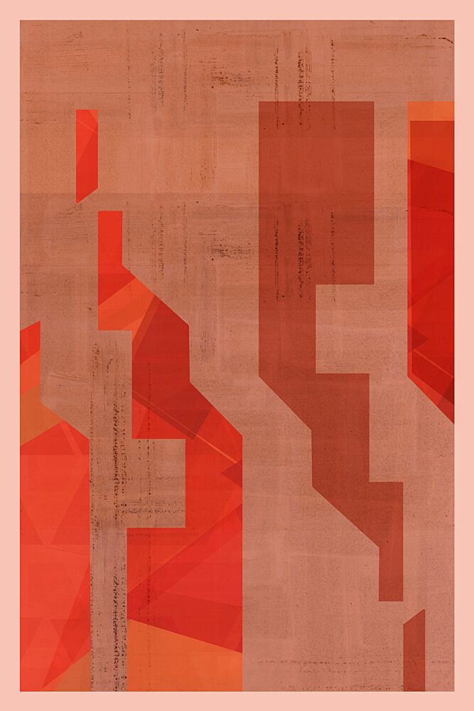 Orange Geometric Forms art print by Cartissi for $57.95 CAD