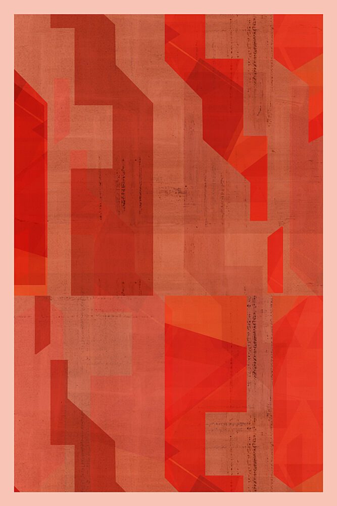 Red Geometric Layers art print by Cartissi for $57.95 CAD